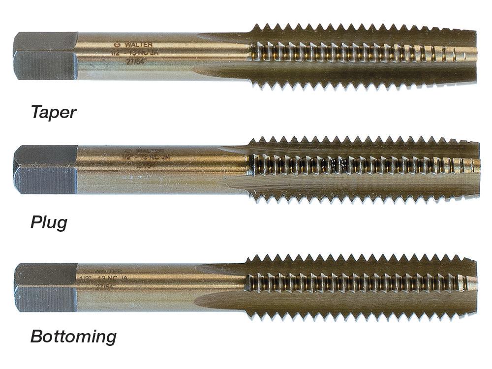 Morse #12-24 NC HSS Tap Set - 3 Piece Taper, Plug, Bottoming - H3 Class Made In USA 33928
