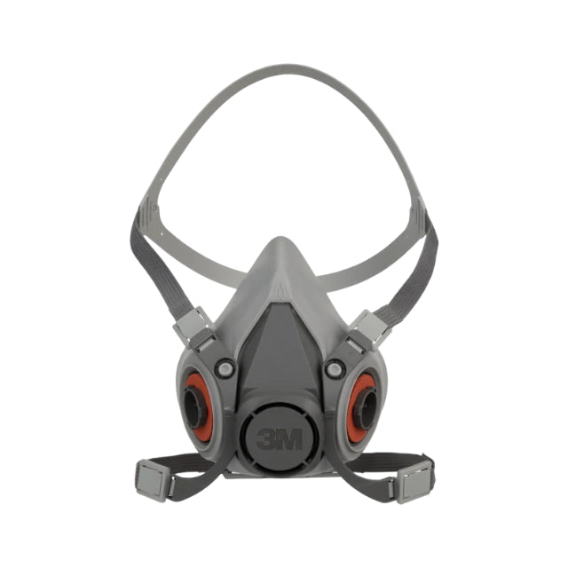 Demi-masque respiratoire réutilisable 3M 6200 en taille moyenne, vue de face.