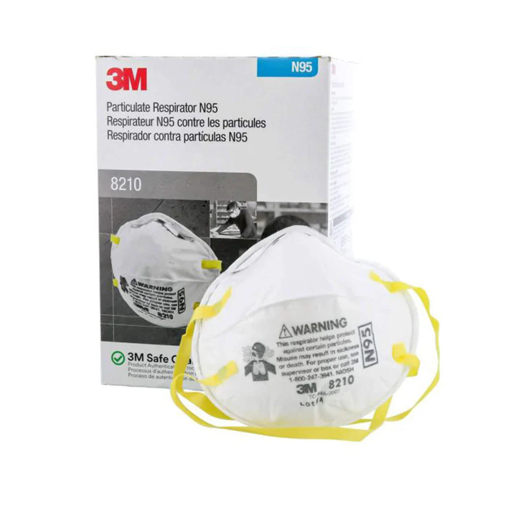 Respirateur N95 3M 8210 avec boîte, protection contre les particules, homologué NIOSH