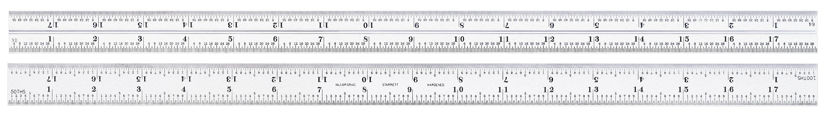 RULER ONLY 18'' (GRADUATION 32-64-50-100)-B18-16R – Groupe JSV