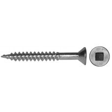 LO-ROOT ZINC SQUARE FLAT HEAD WOOD SCREWS #8 X 1